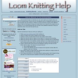 knitting board cast-on methods