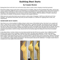 Knitting Bust Darts