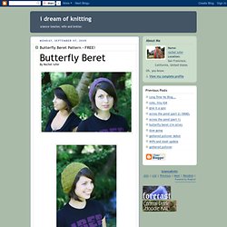 Butterfly Beret Pattern - FREE!