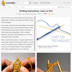 Knitting Instructions: Learn to Knit