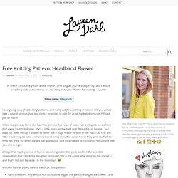 Free Knitting Pattern: Headband Flower