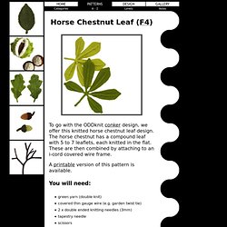 Free Knitting Patterns - Horse Chestnut Leaf