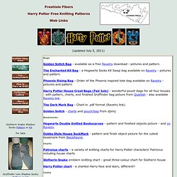 Harry Potter Knitting Patterns - Web Links - Freshisle Fibers