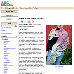 ABC Knitting Patterns - Dawn in the Woods Shawl