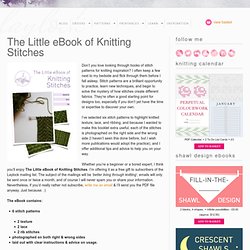 The Little eBook of Knitting Stitches – Laylock Knitwear Design