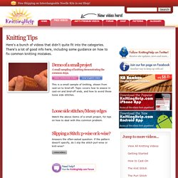 Knitting Tips