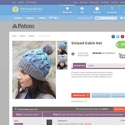 Download Free Pattern Details - Shetland Chunky - Striped Cable Hat (knit)
