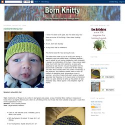 rubbishknitterjunior - newborn slip-stitch hat