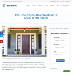 Door Knocking Real Estate Scripts, Door Knocking Scripts - Pro Agent Solutions