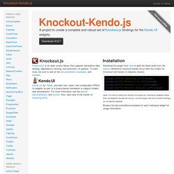 Knockout-Kendo.js - a set of Knockout.js bindings for Kendo UI