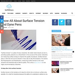 Know All About Surface Tension And Dyne Pens