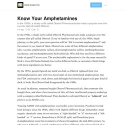 Know Your Amphetamines - Astral Codex Ten