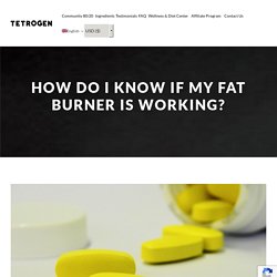 How Do I Know if My Fat Burner is Working? - Tetrogen USA