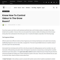 Know How To Control Odour In The Grow Room?