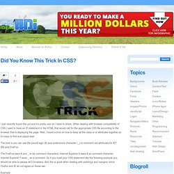 Web Design Ideas » Did You Know This Trick In CSS?