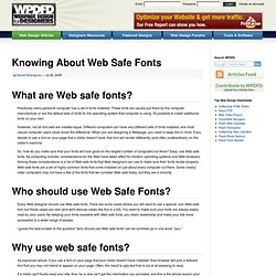 Knowing About Web Safe Fonts