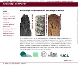 Knowledge and Power - Knowledge and Power in the Neo-Assyrian Empire
