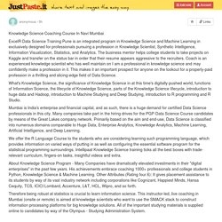 Knowledge Science Coaching Course In Navi Mumbai ExcelR Data Science Training Pune is an integrat...