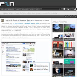 Google : le Knowledge Graph arrive (doucement) en France
