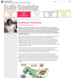 Usable Knowledge: Learning in museums