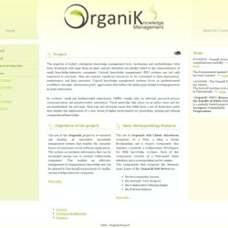 The Organik Project - An organic knowledge management system for small European knowledge-intensive companies