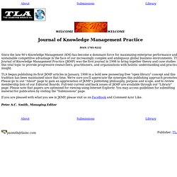 Journal of Knowledge Management Practice: Welcome