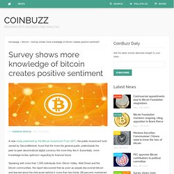 Survey shows more knowledge of bitcoin creates positive sentiment