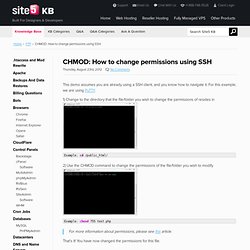 de connaissances »CHMOD: Comment changer les permissions en utilisant SSH