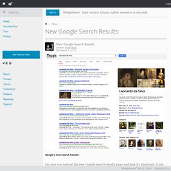 New Google Search Results - The Knowledgegraph