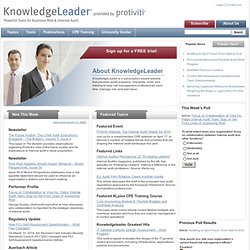 KnowledgeLeader - A Resource for Internal Audit and Risk Managem