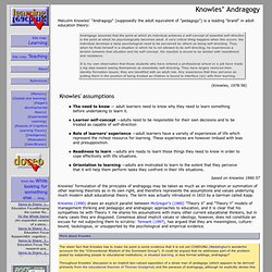 Knowles' andragogy: an angle on adult learning