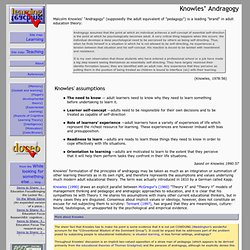 Knowles' andragogy: an angle on adult learning