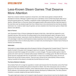Less-Known Steam Games That Deserve More Attention - Office.com/setup