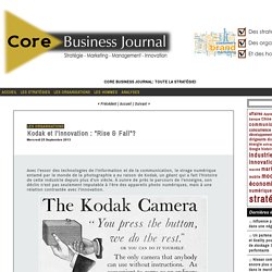 Kodak et l'innovation : "Rise & Fall"?
