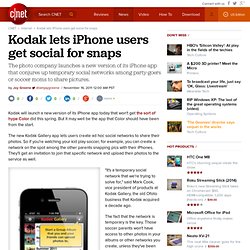 Kodak lets iPhone users get social for snaps