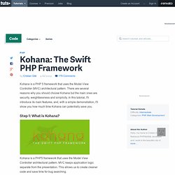 Kohana: The Swift PHP Framework