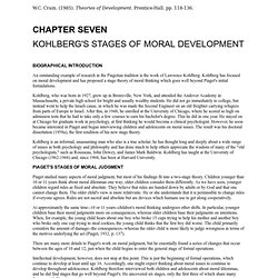 Kohlberg's Moral Stages