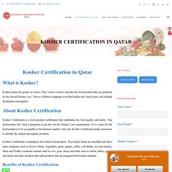 IAS Qatar Kohser Certification in Qatar