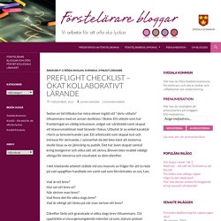 Preflight checklist – ökat kollaborativt lärande