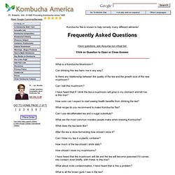 F.A.Q. - Kombucha America - Frequently Asked Questions Page