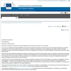 COMMUNIQUES DE PRESSE - Communiqué de presse - Kommissionen uppmanar EU-länderna att erkänna färdigheter som förvärvats utanför skolan och universitetet