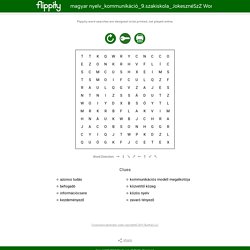 magyar nyelv_kommunikáció_9.szakiskola_JokesznéSzZ Word Search on Flippity.net