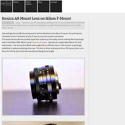 Konica AR Mount Lens on Nikon F-Mount