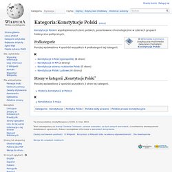 Kategoria:Konstytucje Polski