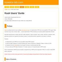 Kook Users' Guide