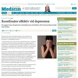 Koordinator effektiv vid depression - Dagens Medicin