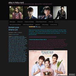 Korean Love Drama List
