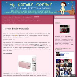 Korean Study Materials