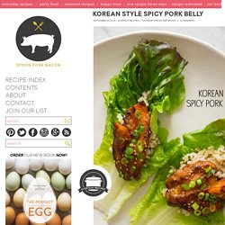 Korean Style Spicy Pork Belly
