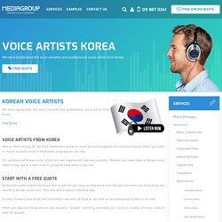 Voice Artists & Talent Korea